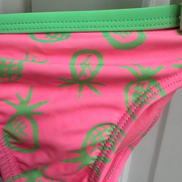 NWOT Okie Dokie 2T Girls Pink and Green Pineapple Bikini Bottom Swimsuit - Picture 2 of 5